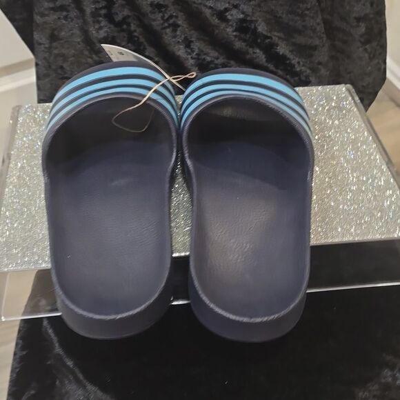 Adidas Adilette Slide Sandals- Legend Ink Bright Cyan main image 7